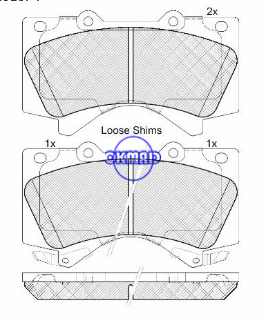 Toyota Land Cruiser brake pad FMSI:D1303-8419 OEM:04465-60280 WVA24386,F1303